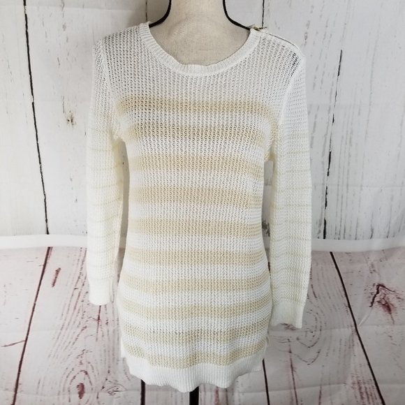 Ann Taylor Factory Sweater Sz S Stripe - Picture 1 of 8